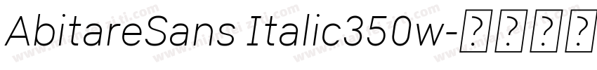 AbitareSans Italic350w字体转换